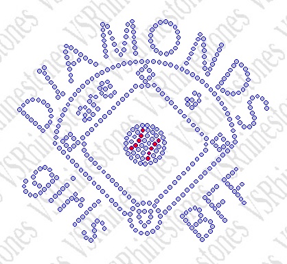 Diamonds Are A Girls BFF - Baseball - SMALL Rhinestone Transfer
